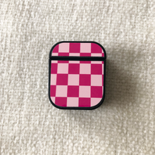 Load image into Gallery viewer, Pink Checked with Hearts AirPod Case