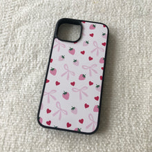Load image into Gallery viewer, Bows, Strawberries, Hearts - Beige