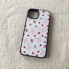 Load image into Gallery viewer, Bows, Strawberries, Hearts - White
