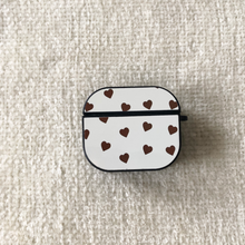 Load image into Gallery viewer, Brown Hearts and Flowers AirPod Case