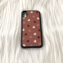 Load image into Gallery viewer, Brown & Beige Hearts - Brown Background