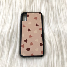 Load image into Gallery viewer, Brown & Beige Hearts - Beige Background