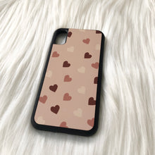 Load image into Gallery viewer, Brown & Beige Hearts - Beige Background
