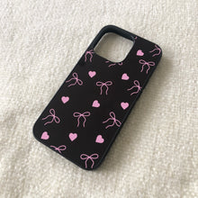 Load image into Gallery viewer, Black/Pink Bows & Hearts