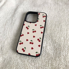 Load image into Gallery viewer, Beige Cherries & Hearts