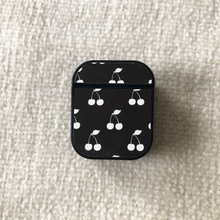 Load image into Gallery viewer, Black and White Cherries / Hearts AirPod Case