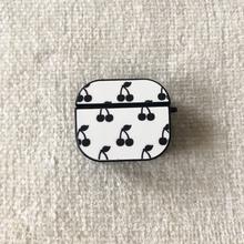Load image into Gallery viewer, Black and White Cherries / Hearts AirPod Case