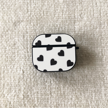 Load image into Gallery viewer, Black and White Cherries / Hearts AirPod Case