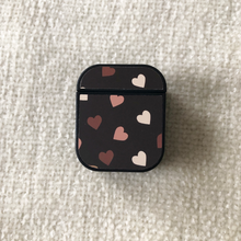 Load image into Gallery viewer, Brown & Beige Hearts AirPod Case