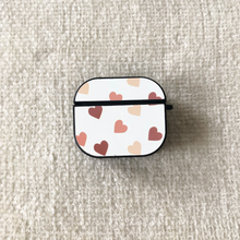 Load image into Gallery viewer, Brown & Beige Hearts AirPod Case