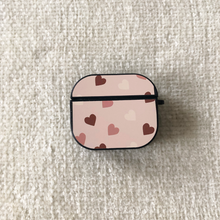 Load image into Gallery viewer, Brown & Beige Hearts AirPod Case