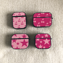 Load image into Gallery viewer, Pink Cherries / Stars AirPod Case