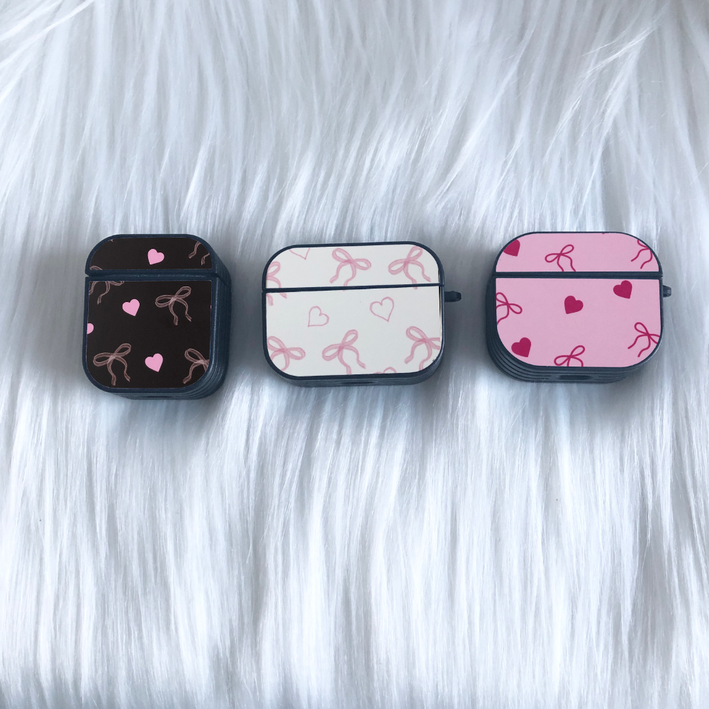 Pink Bows & Hearts AirPod Case