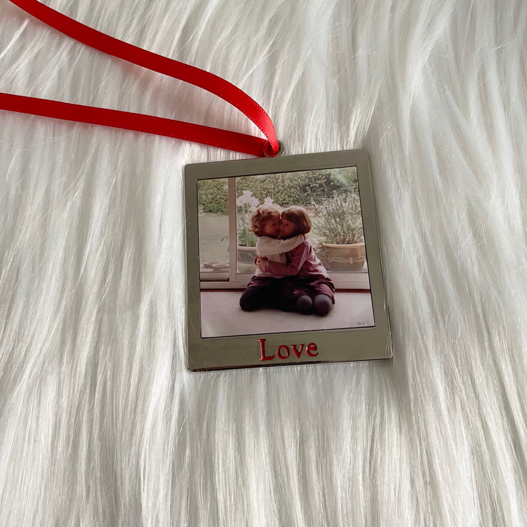 Personalised Photo LOVE Christmas Tree Decoration