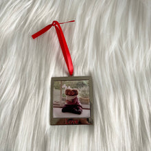 Load image into Gallery viewer, Personalised Photo LOVE Christmas Tree Decoration
