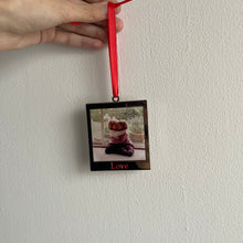 Load image into Gallery viewer, Personalised Photo LOVE Christmas Tree Decoration
