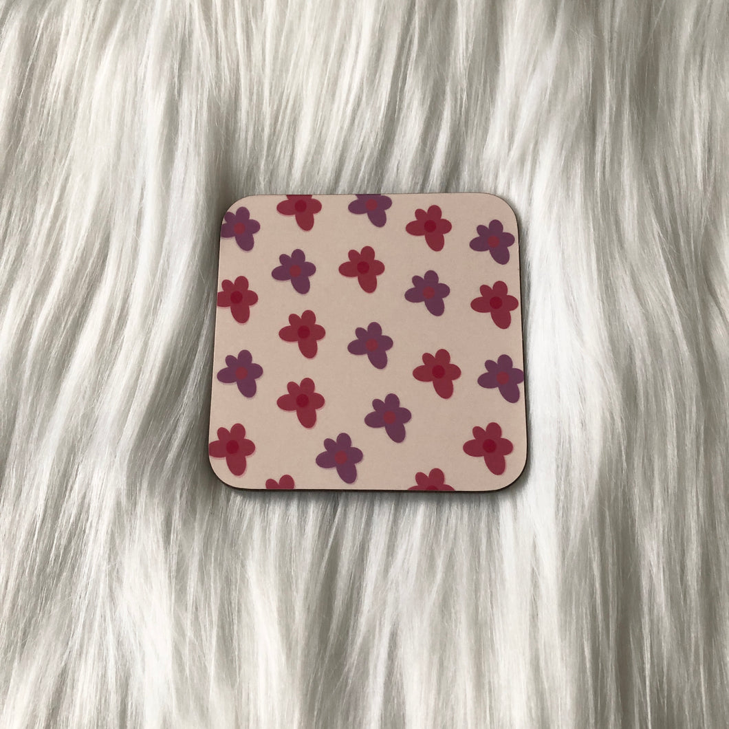 Pink/Purple Flowers Coaster