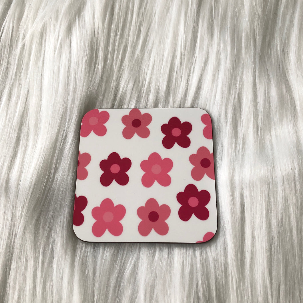 Pink Flowers Coaster