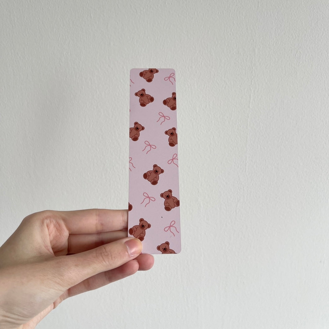 Pink Teddy and Bows Bookmark