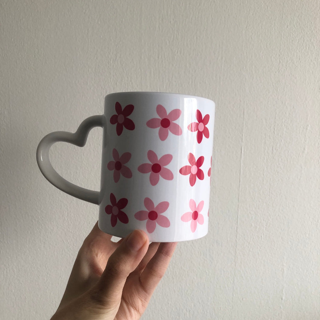 Pink Flowers Mug